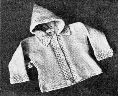 hooded baby jacket knitting pattern