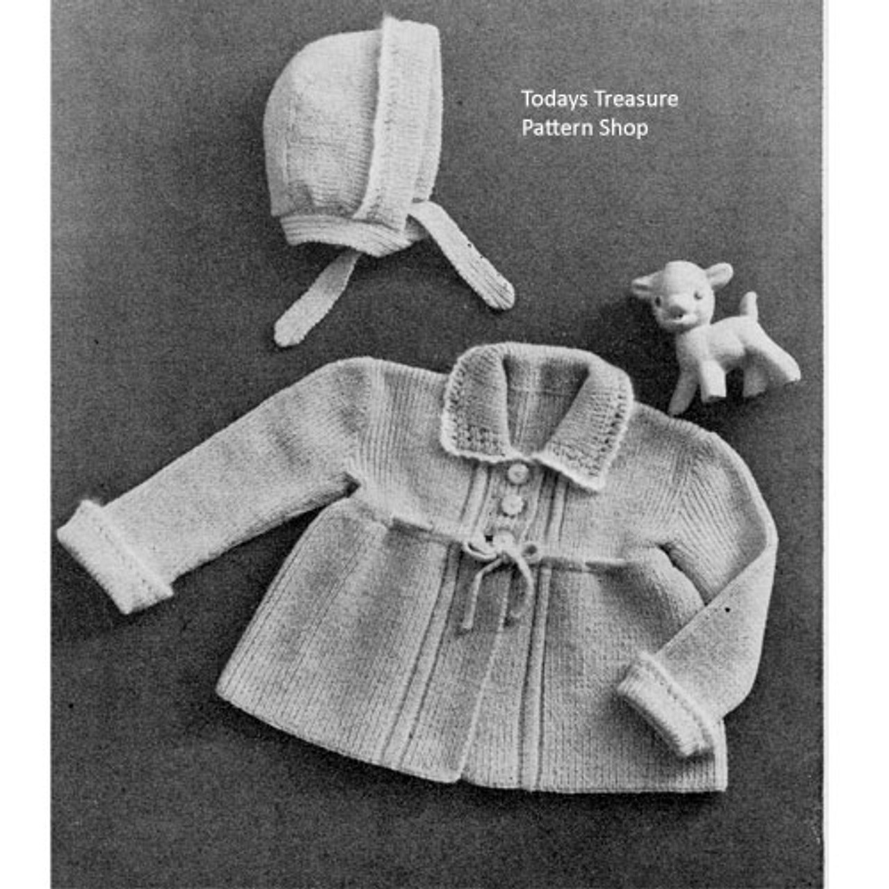 Toddler Knitted Coat And Cap Pattern 