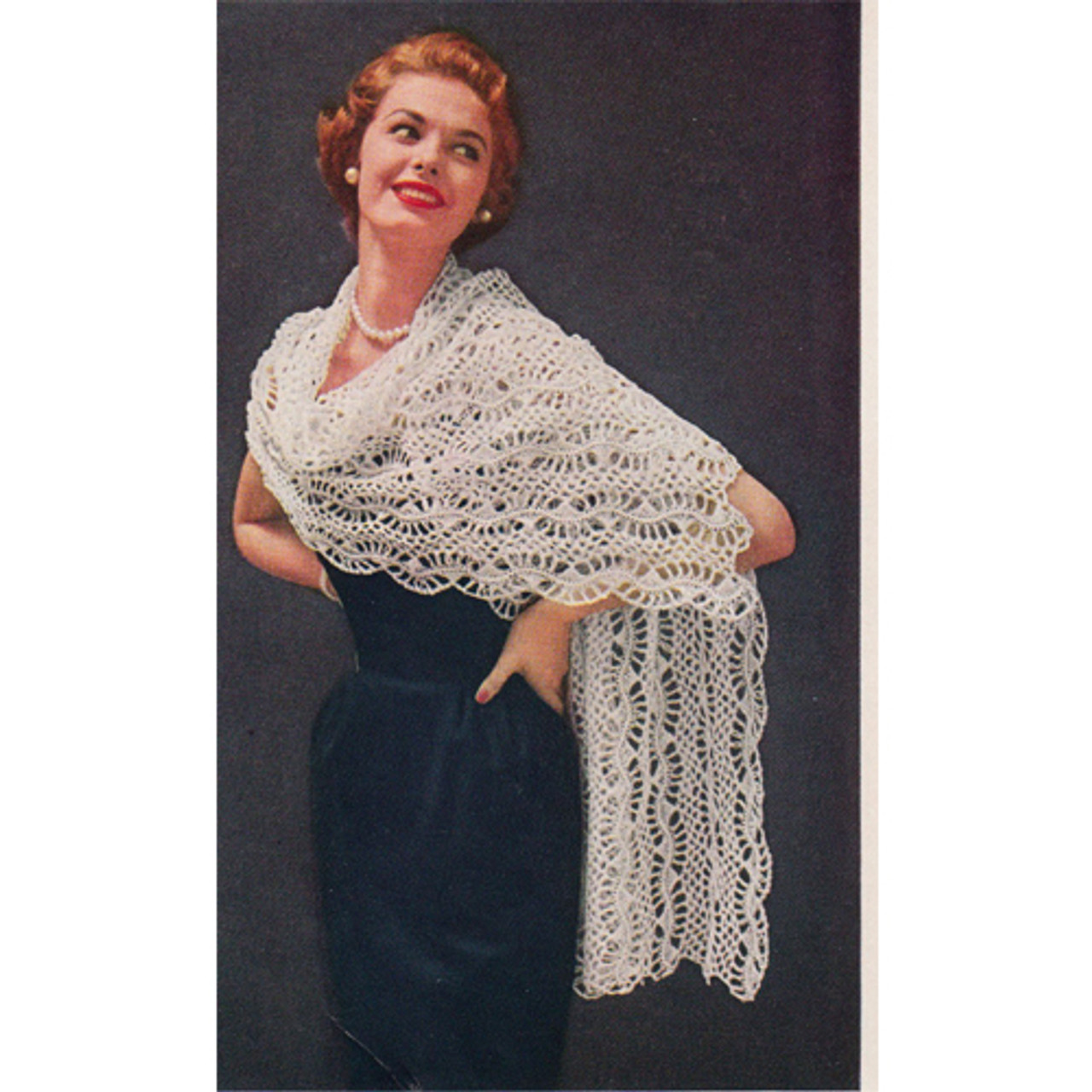 Long Hairpin Lace Stole Pattern 