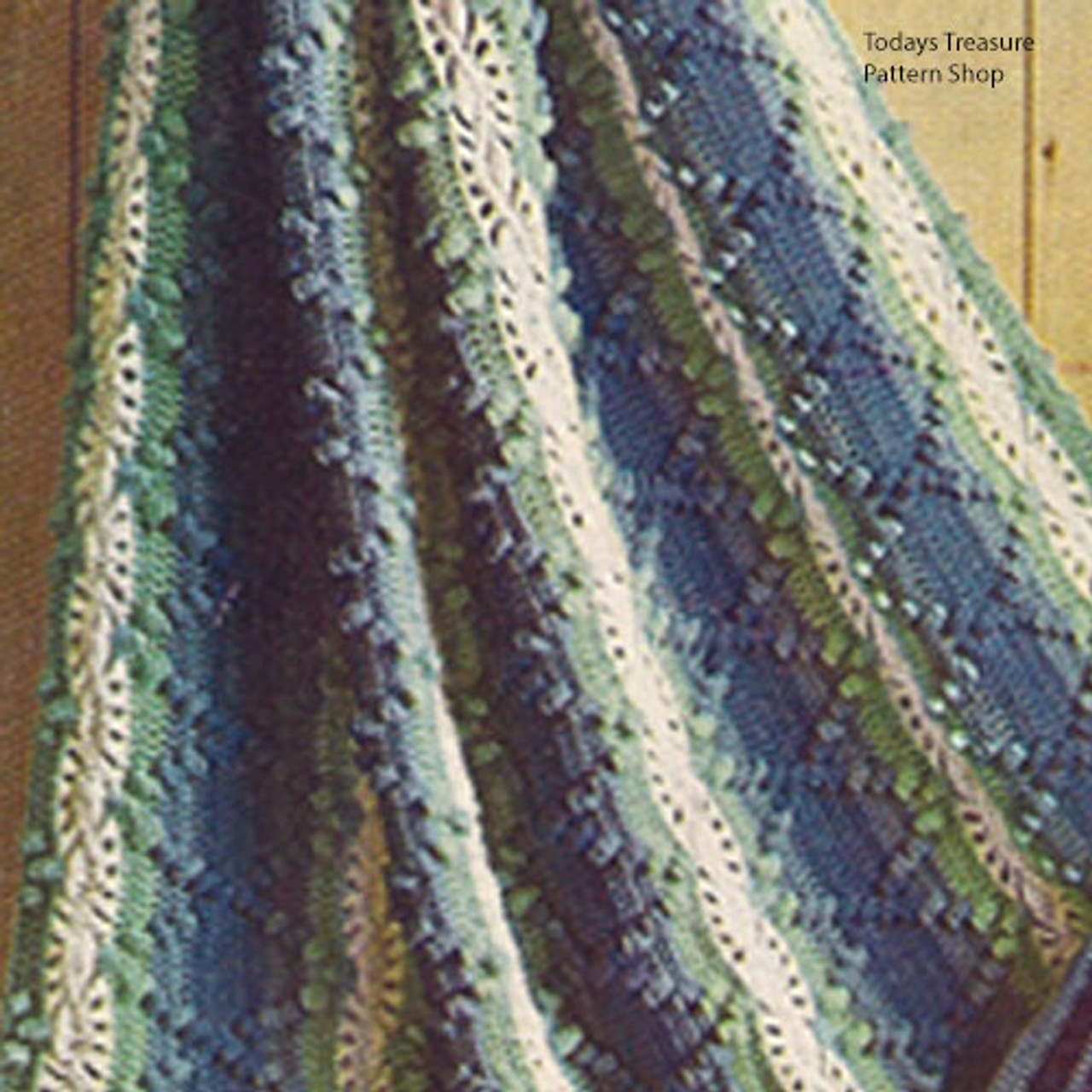 Hairpin Lace Afghan Pattern, Vintage 