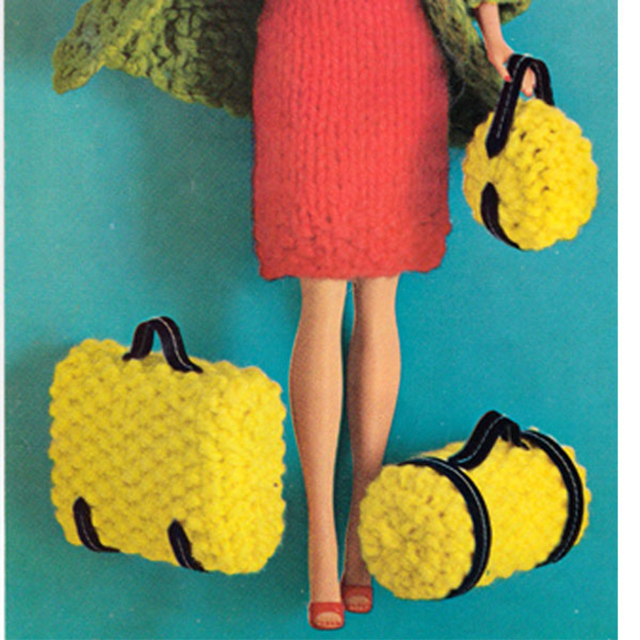 Knitted Barbie Doll Wardrobe Travel Pattern Set