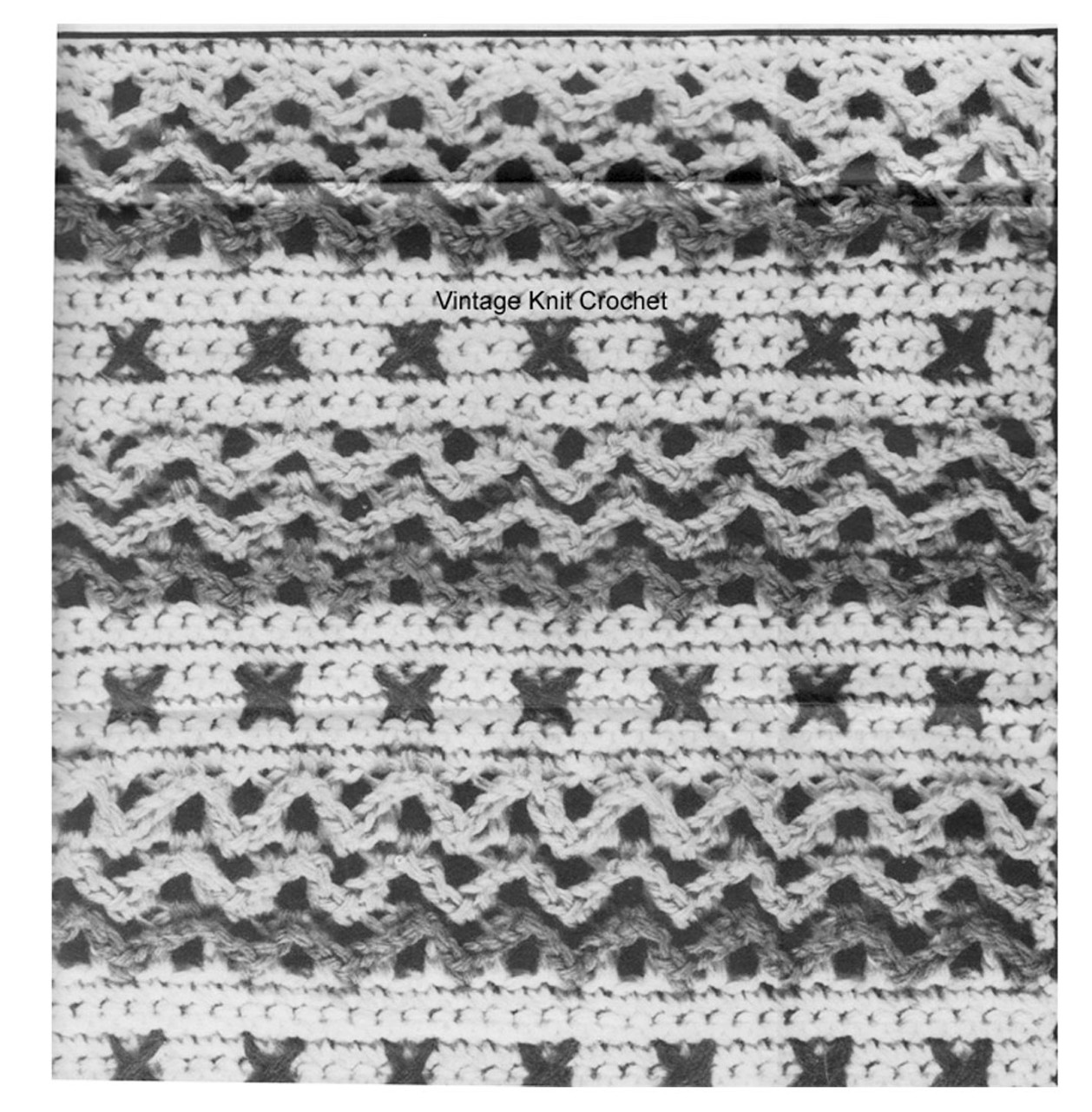 Zig Zag crocheted afghan illustration for Design 964