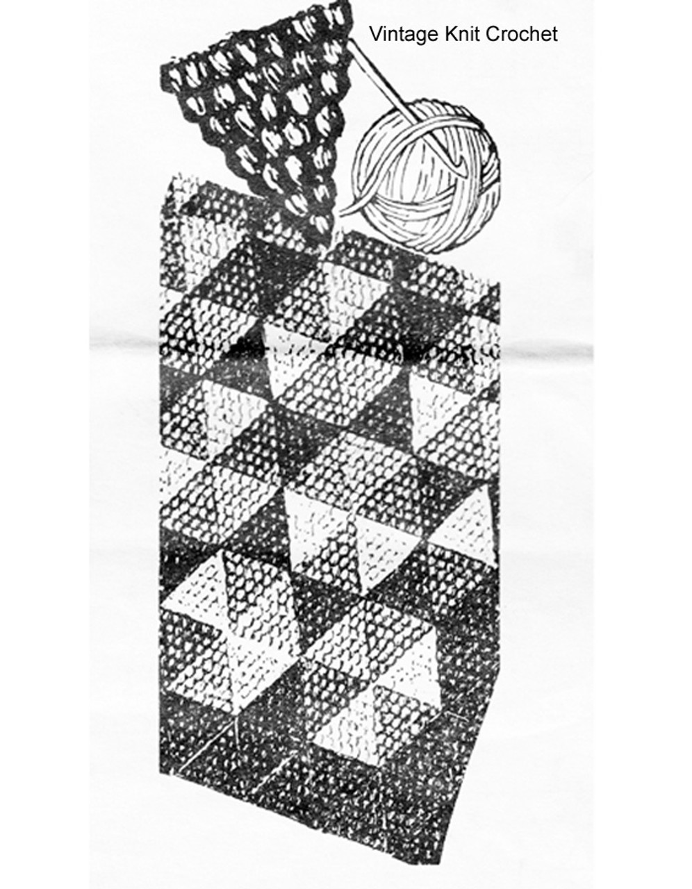 Puff Stitch Crochet Triangle afghan pattern Laura Wheeler 793