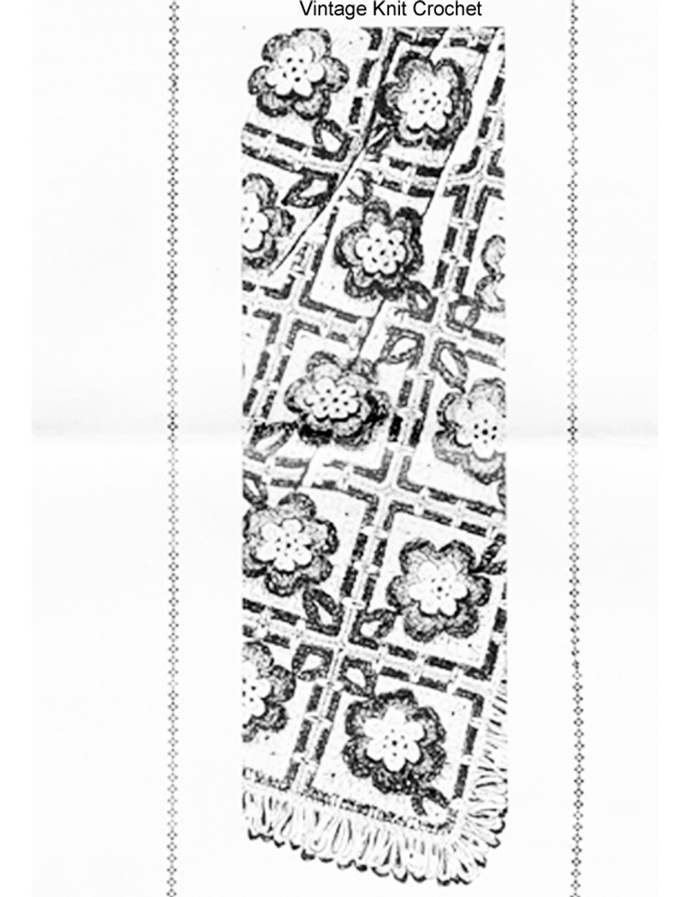 Mail Order Crochet Rose Afghan Pattern Design 842