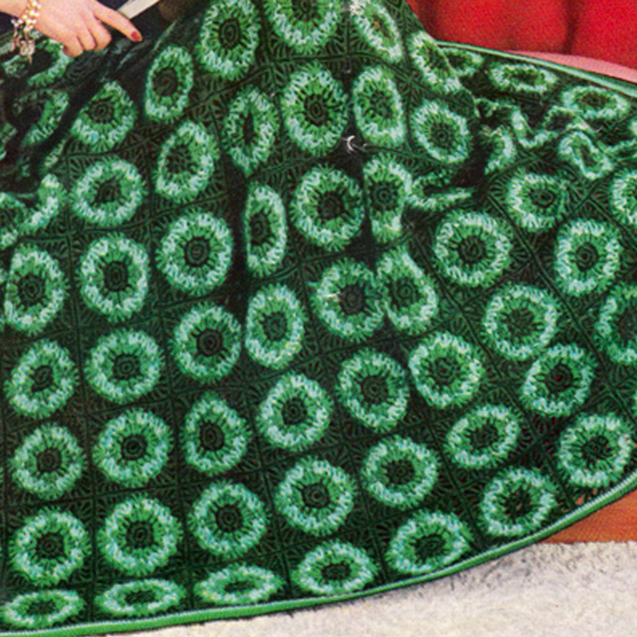 Siesta Green Crochet Afghan pattern 