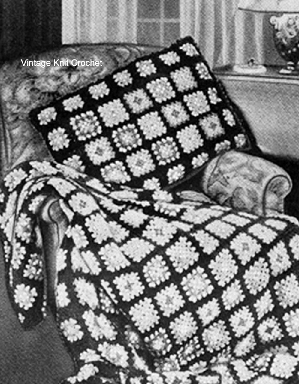 Easy granny afghan crochet pattern in Zephyr yarn