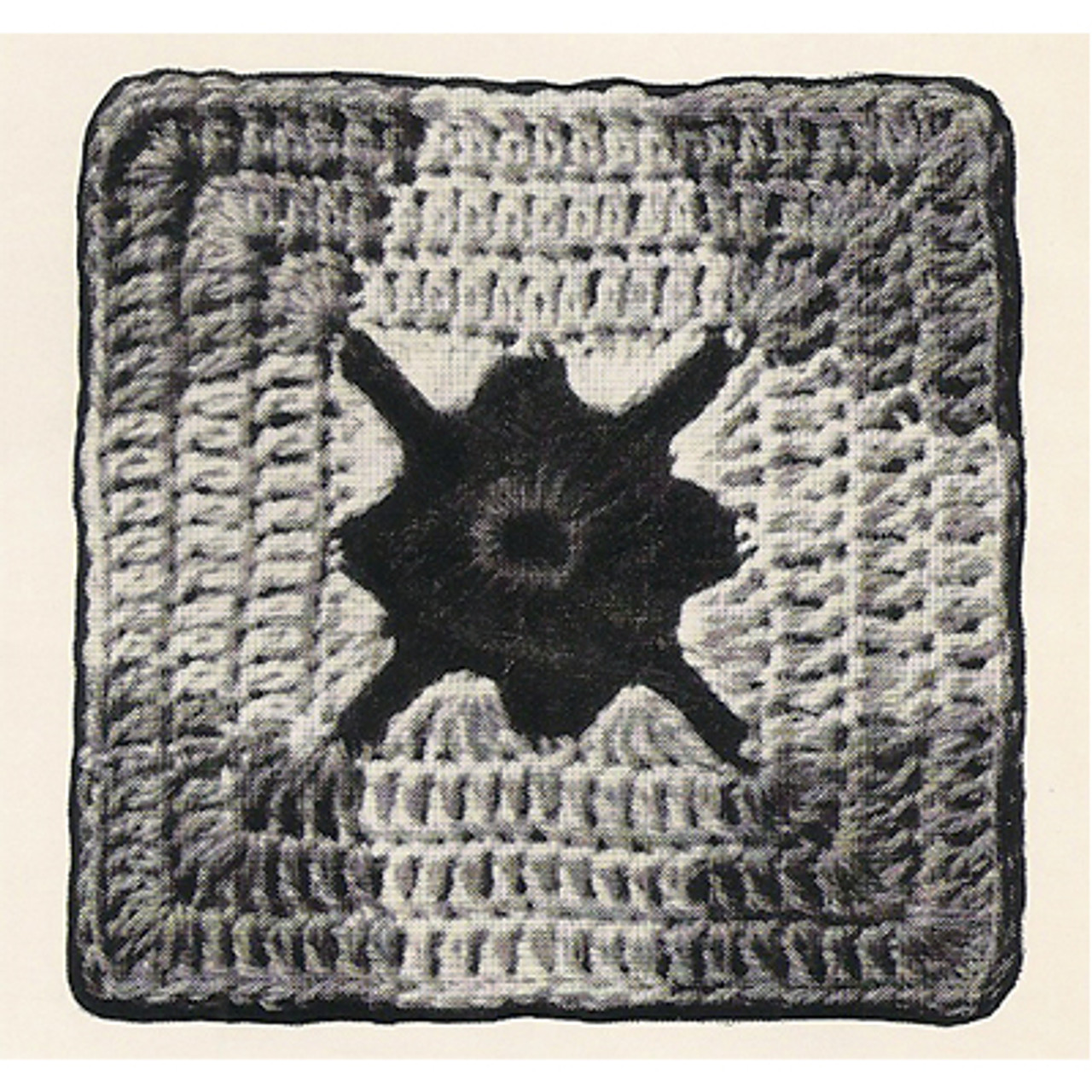 Vintage Mardi Gras Crochet Square Block for Afghans 