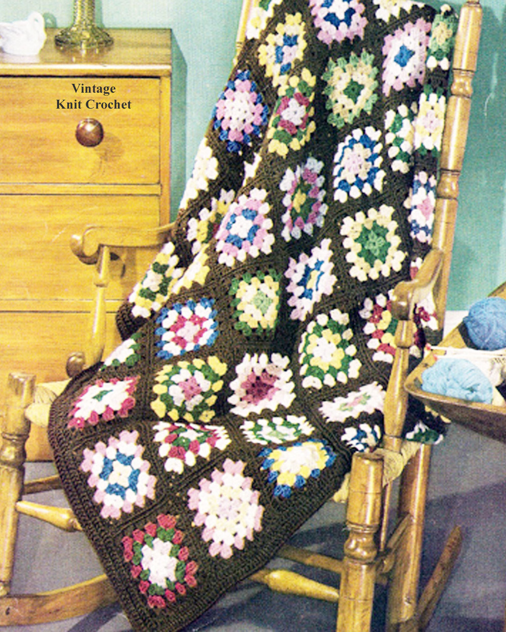 Crochet Granny Square Afghan pattern in 40 colors