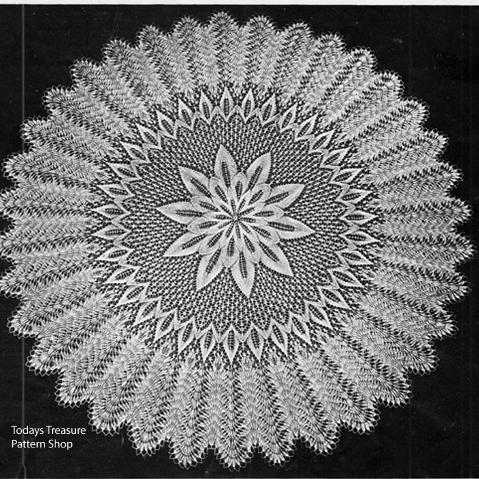 Etoile de Paon, Knitted Viennese Lace, ANP No 1