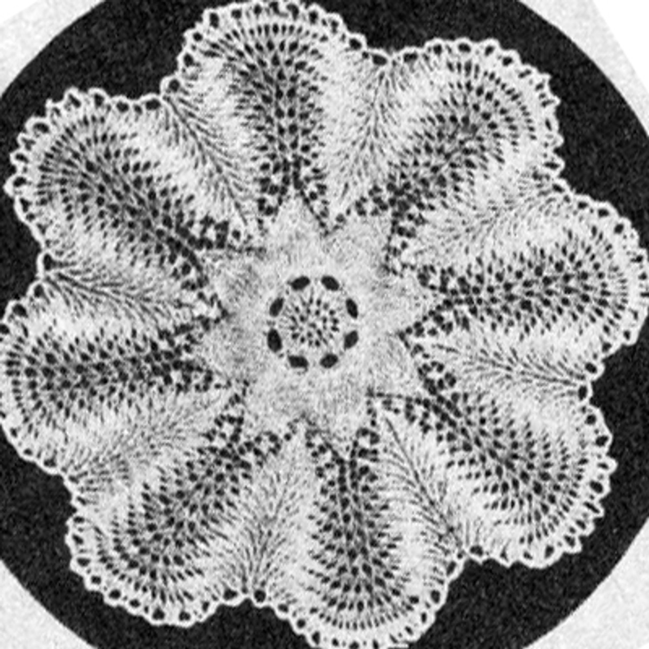 Knitted Lace Ripple Doily pattern 