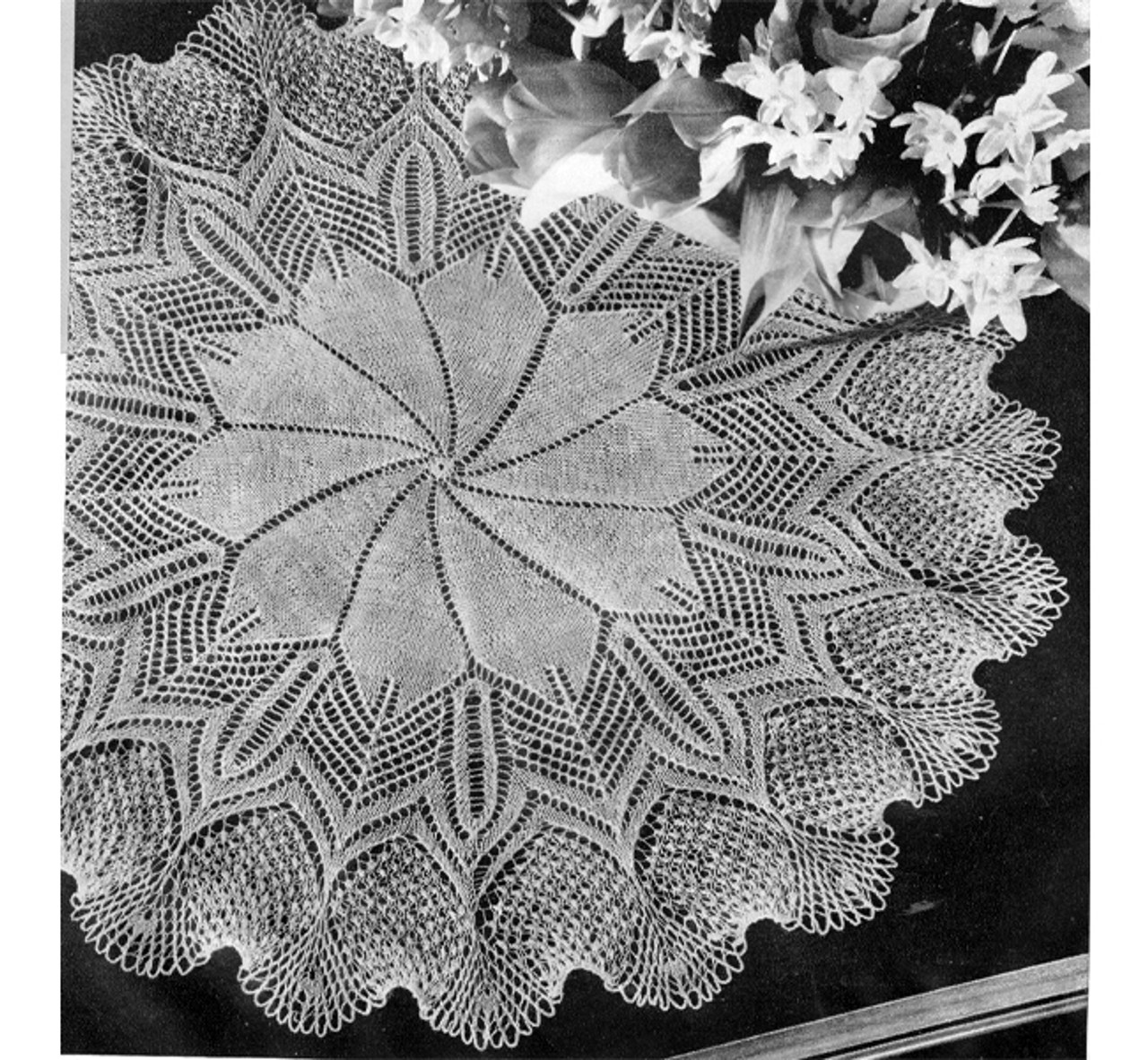 Knitted Pineapple Doily Pattern 