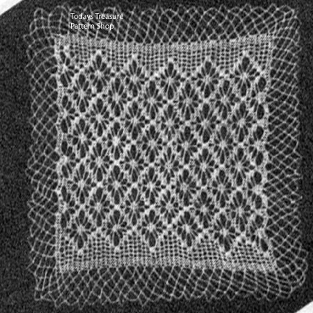 Square Diamond Doily Crochet Pattern in Spiderweb Stitch