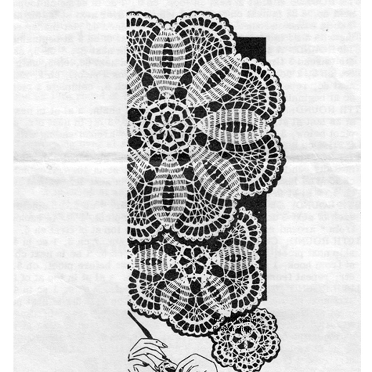 Flower Doily Crochet Pattern with Scalloped Border
