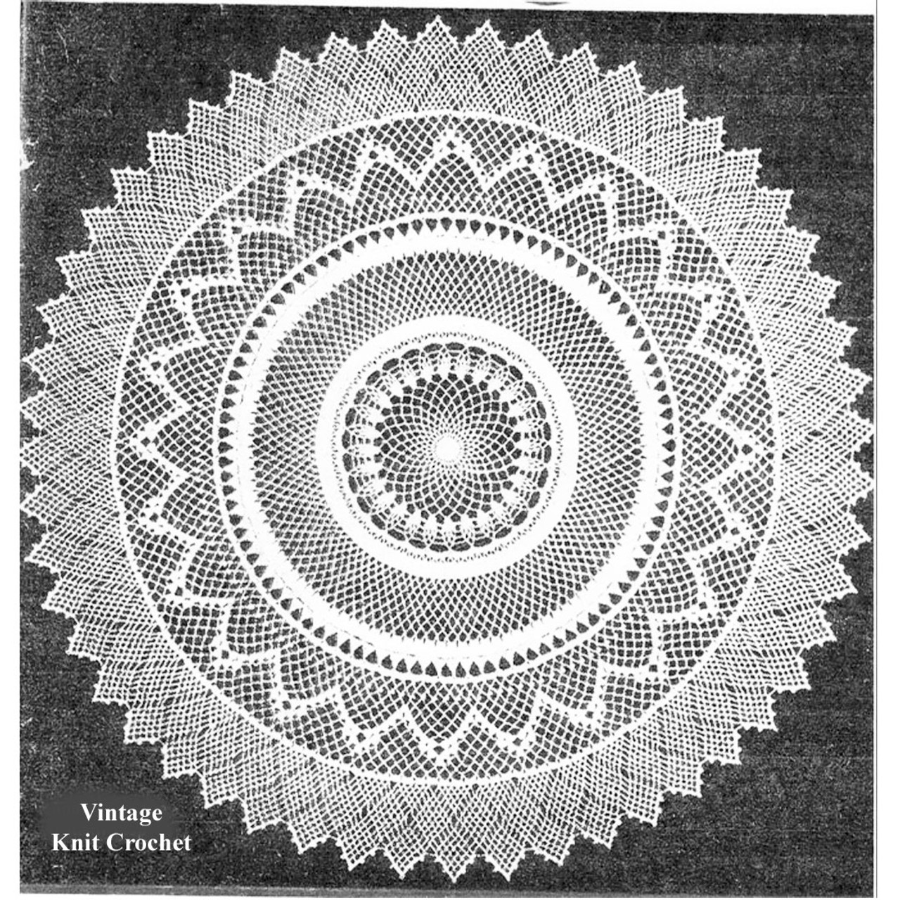 Vintage Crochet Armenian Lace Doily Pattern