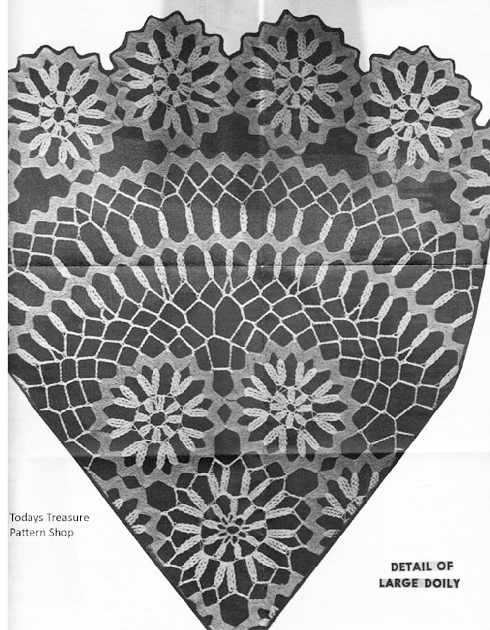 Flower Medallion Crocheted Doily Pattern, Design 598