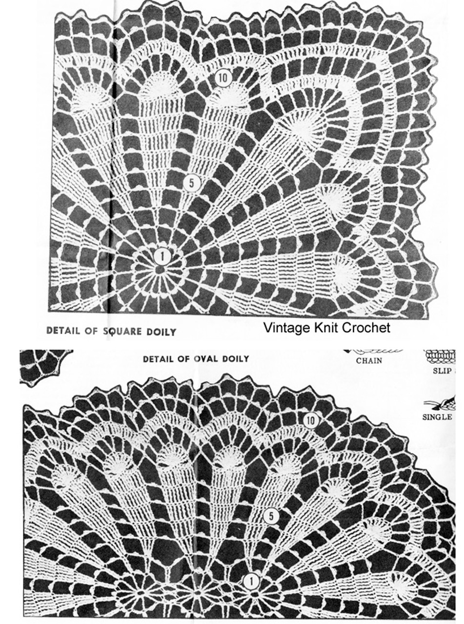 Square Petal Doily Pattern Illustration, Design 889