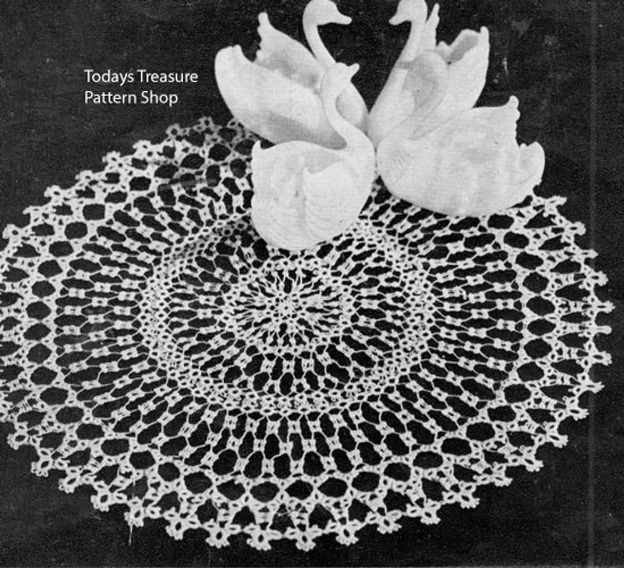 Vintage Tatted Doily Pattern from American Thread
