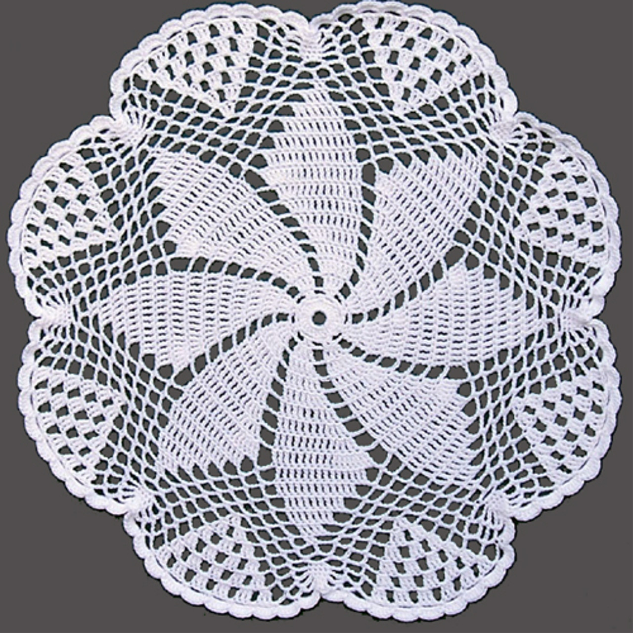 Vintage Crochet Pinwheel Doily Pattern 