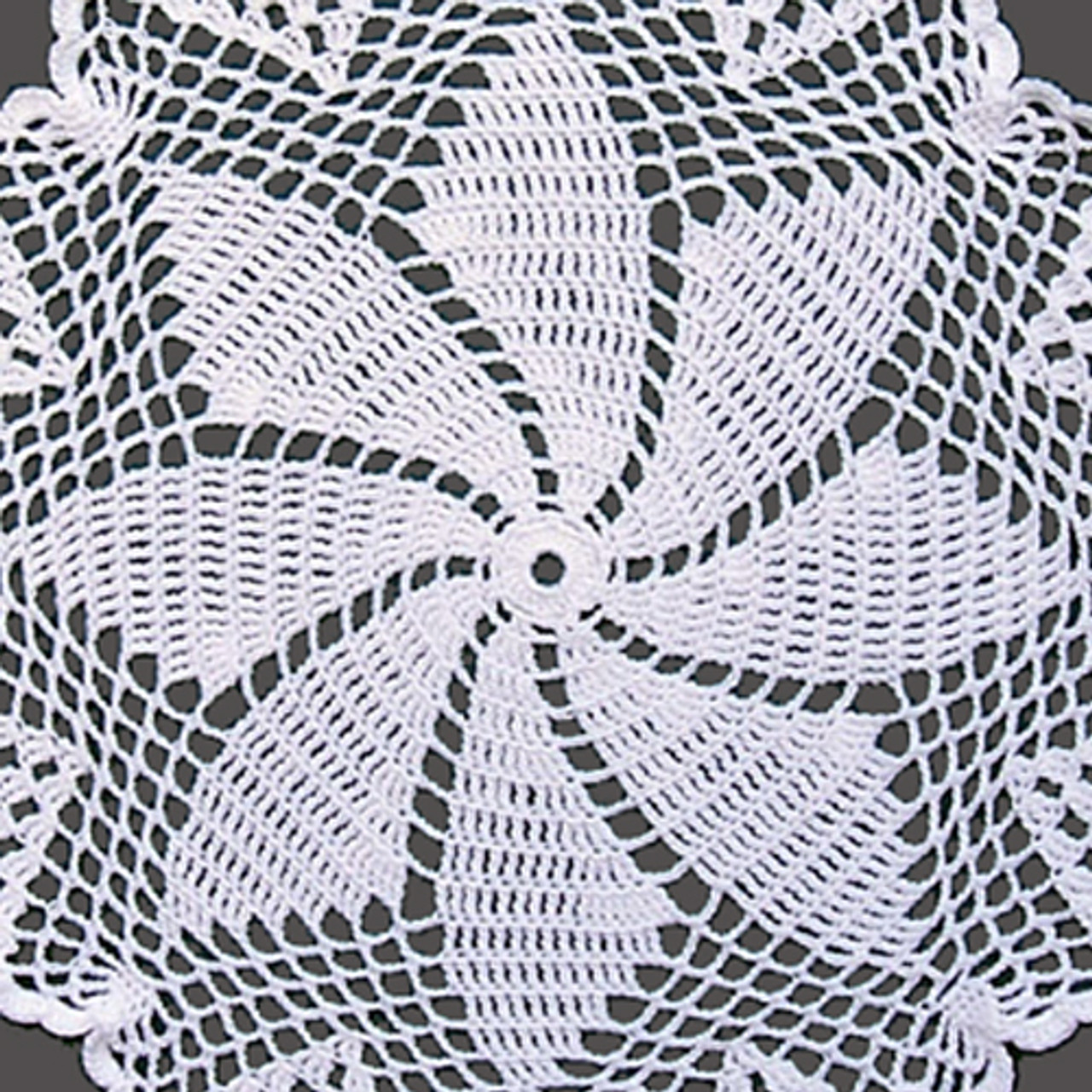Vintage 1950's Crochet Pinwheel Doily pattern 