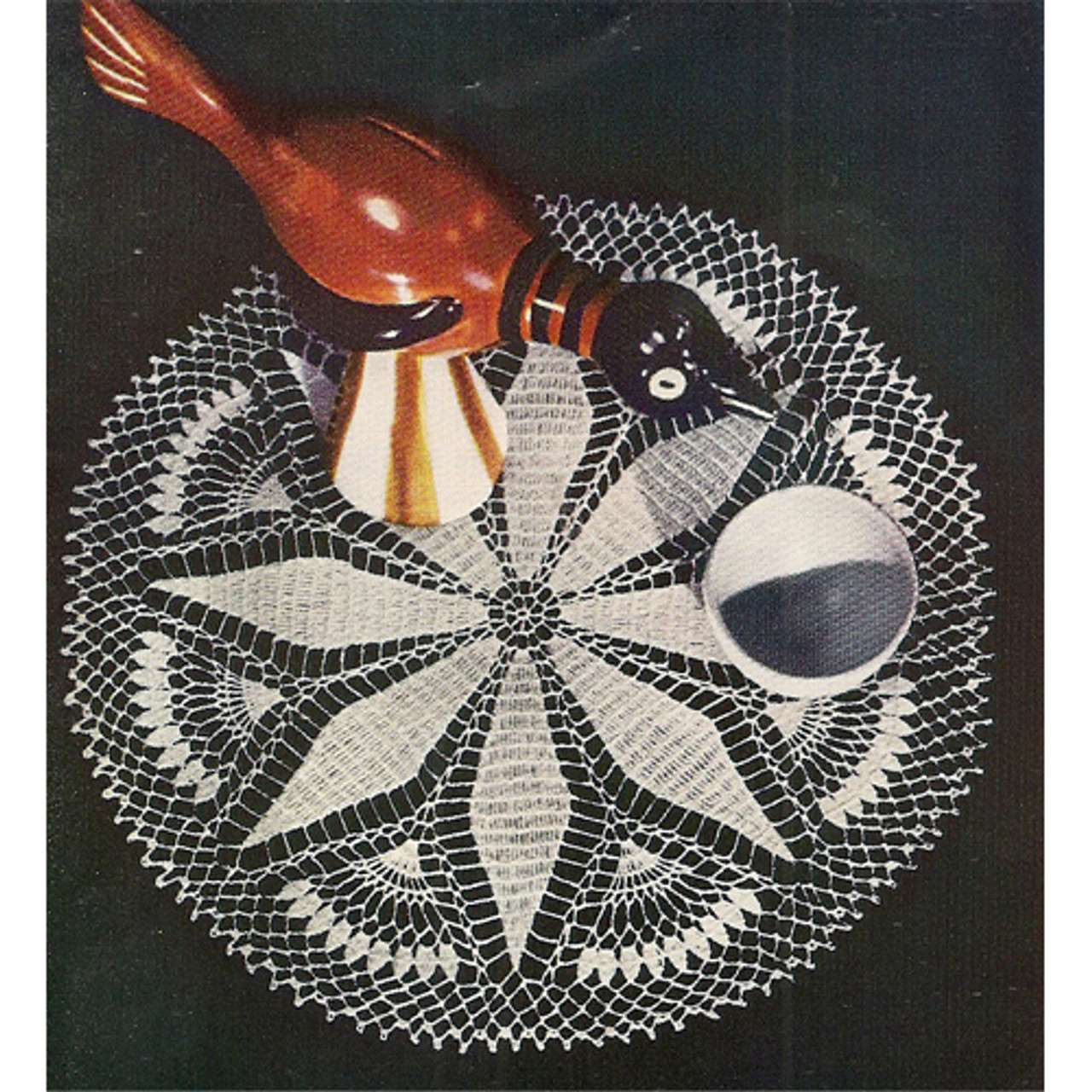 Sundial Doily, Vintage Crochet Pattern 