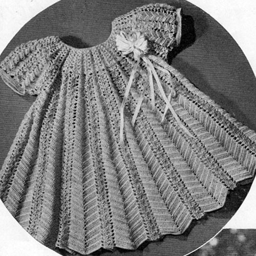 vintage crochet baby dress pattern free Lacy Crochet Baby Dress PDF Pattern
