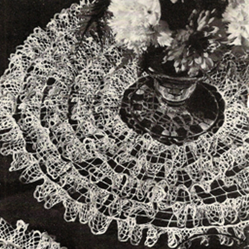 Rows of Ruffles Doilies Set Crochet Pattern