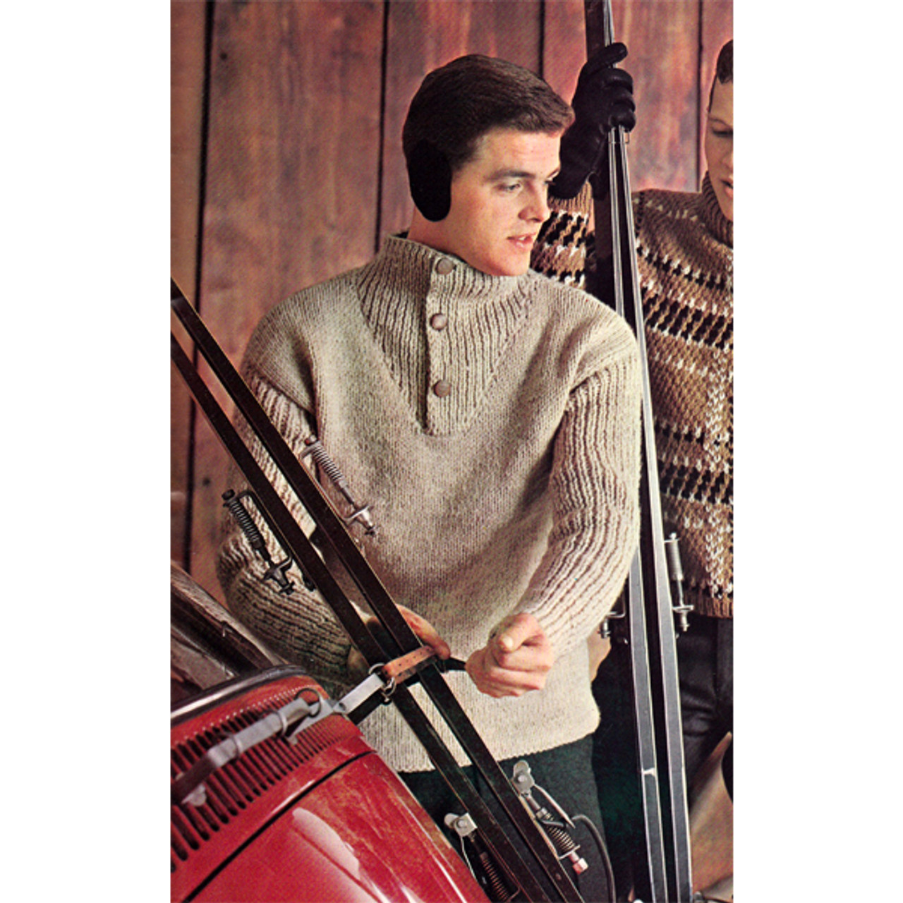 Vintage Ribbed Pullover Pattern for Men