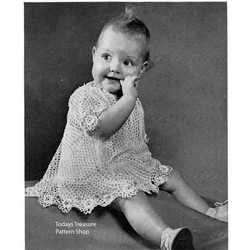 Vintage Irish Lace Crochet Baby Dress Pattern Vintage Irish Lace Crochet Baby Dress Pattern
