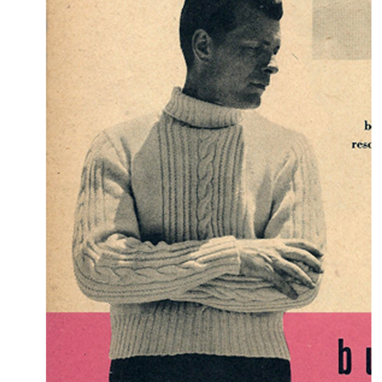 mens roll neck sweater pattern