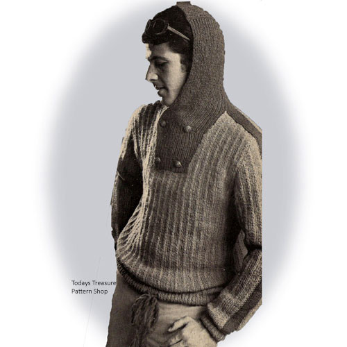 hooded pullover knitting pattern