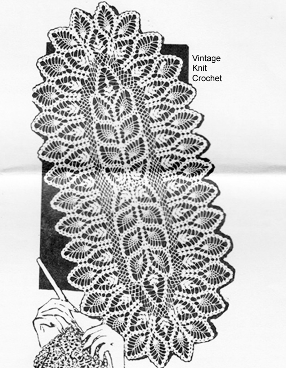 Mail Order Crochet Pineapple Scarf Pattern, Design 786