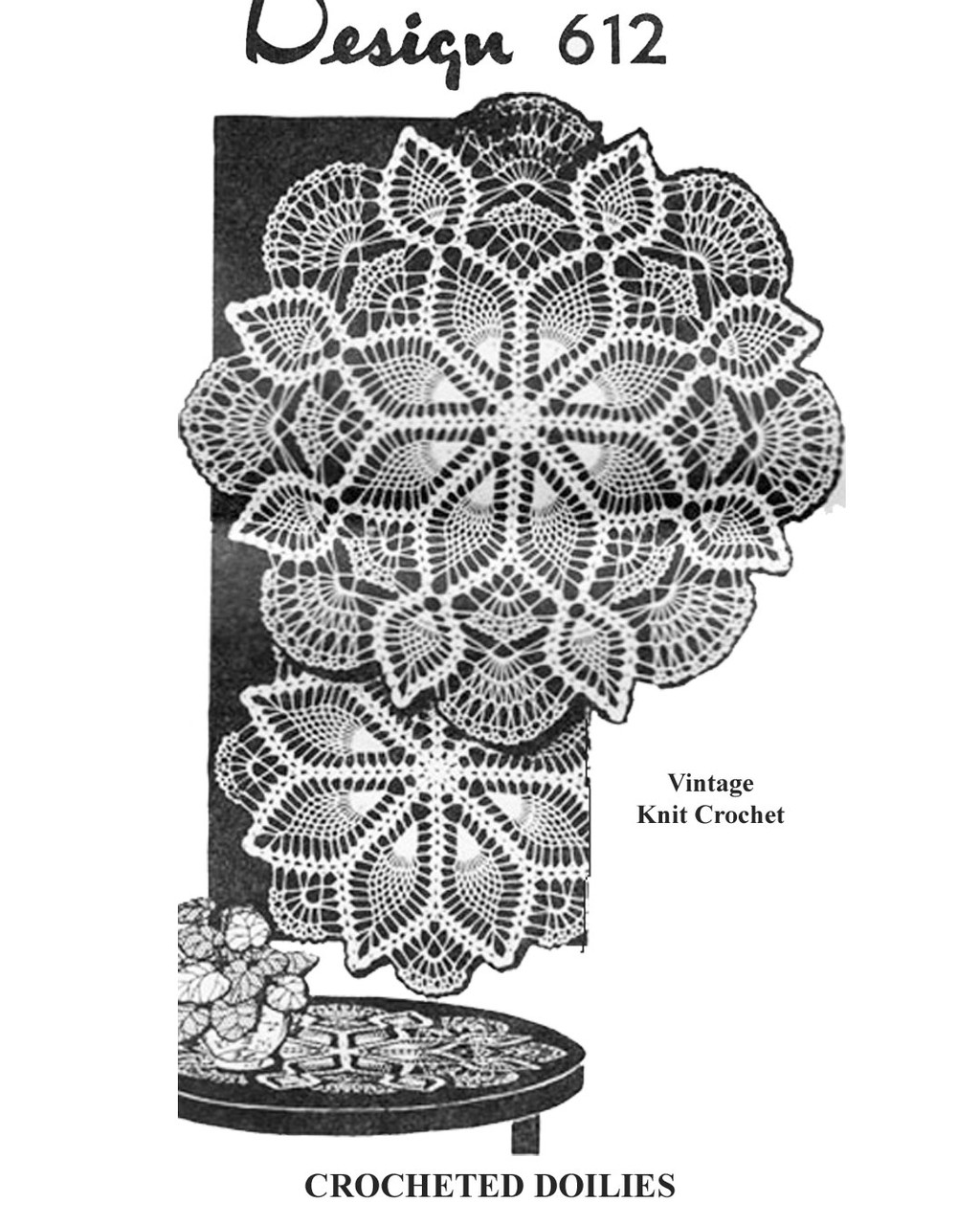 Pineapple Crochet Centerpiece Doilies Pattern Design 612