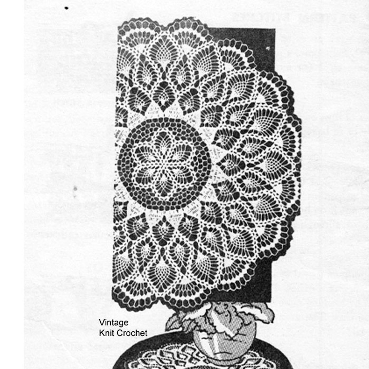 Mail Order Crochet Pineapple Doily Pattern No 7102