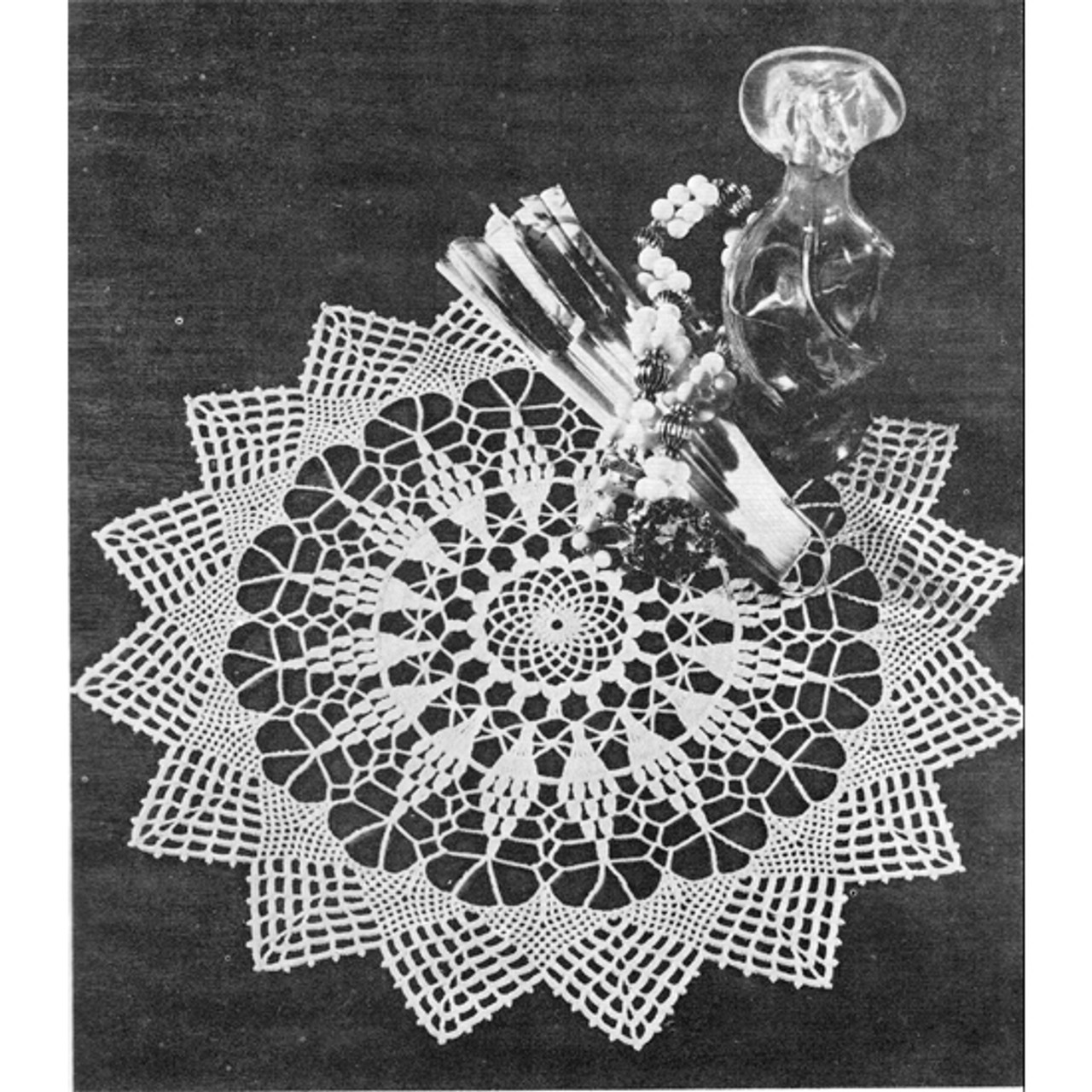 Lily Mills Pineapple Doily Crochet Pattern 