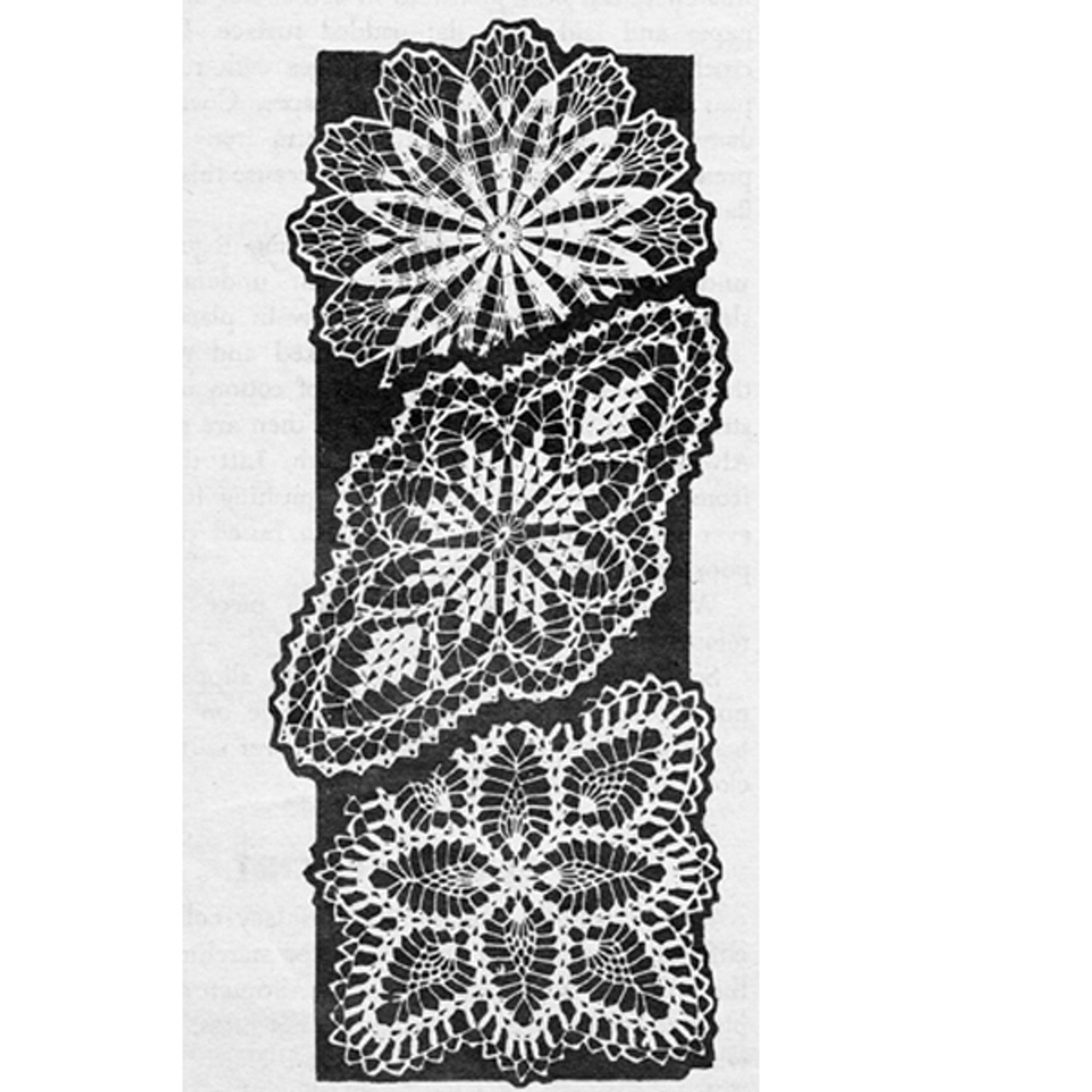 Oval Pineapple Crochet Doily Pattern 