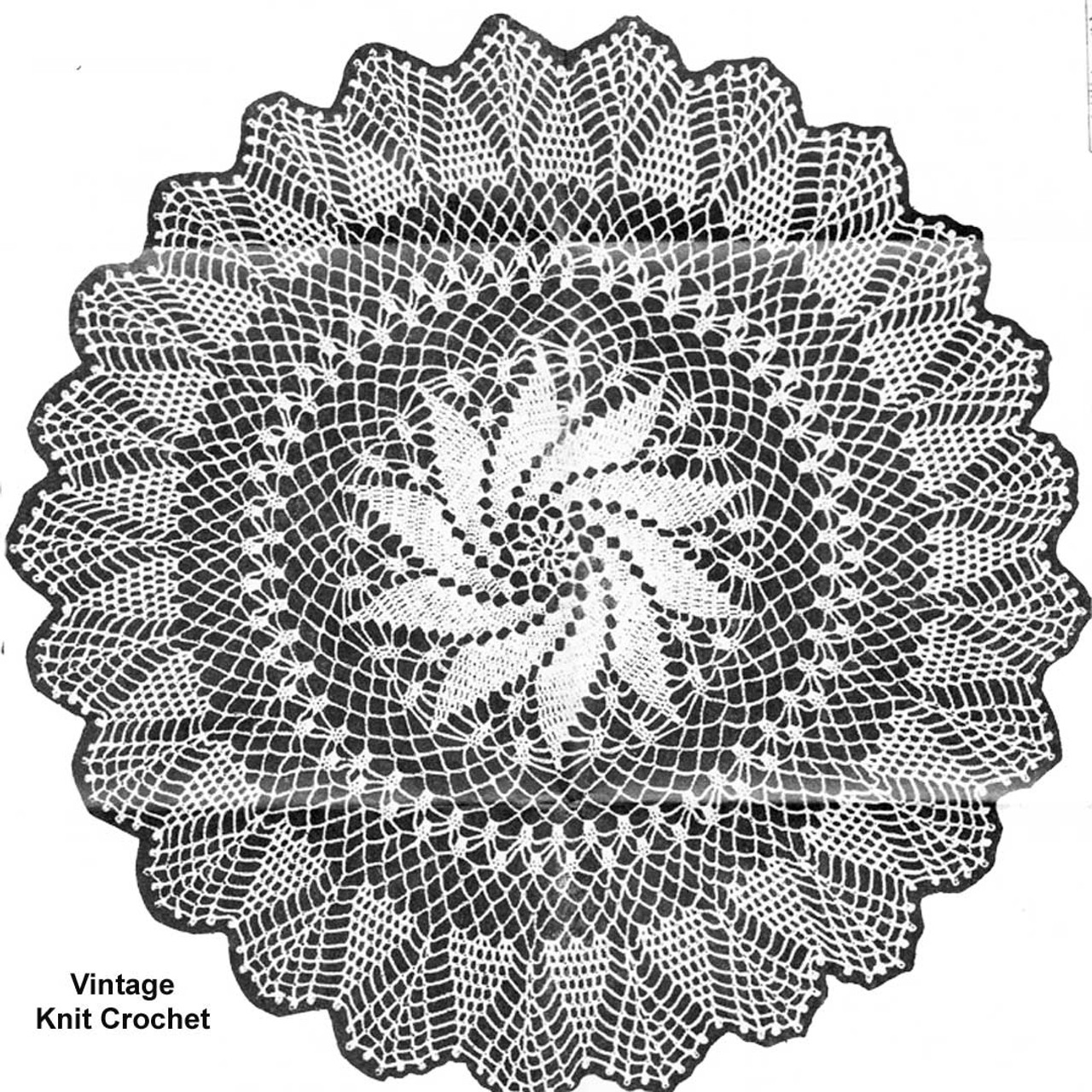 Lace Crochet Pinwheel Doily Pattern Detail for Martha Madison 184