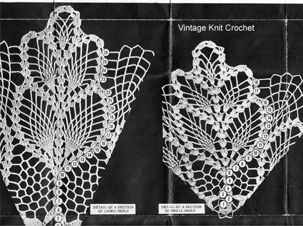 Pattern Stitch illustration for crochet doily Design 728