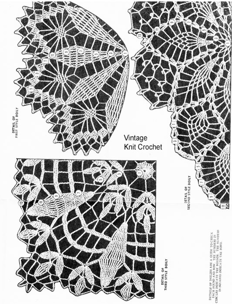 Oval Doily Pattern Stitch Illustration, Mail Order 7123