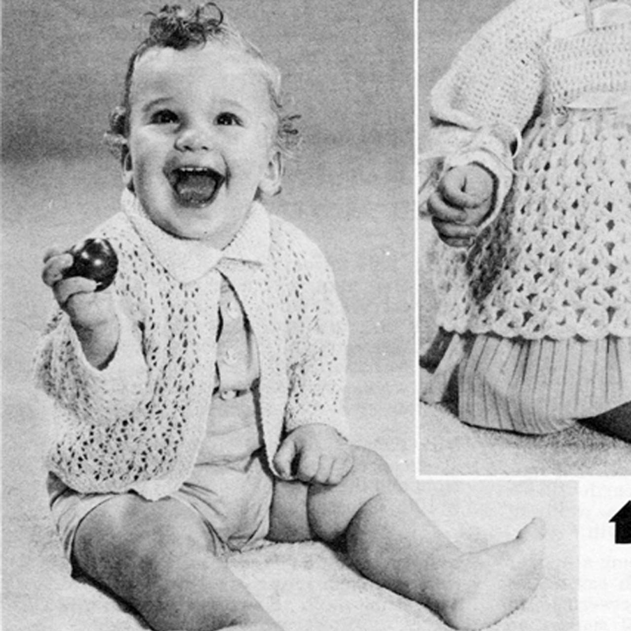 Vintage Knitted Baby Jacket Pattern 