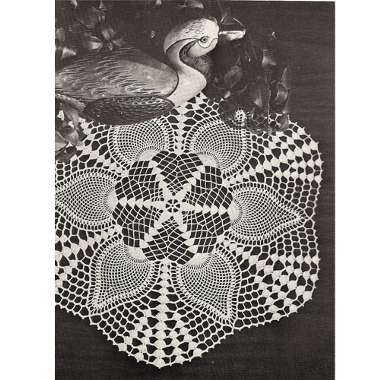 Centerpiece Crocheted Pineapple Doily Pattern 