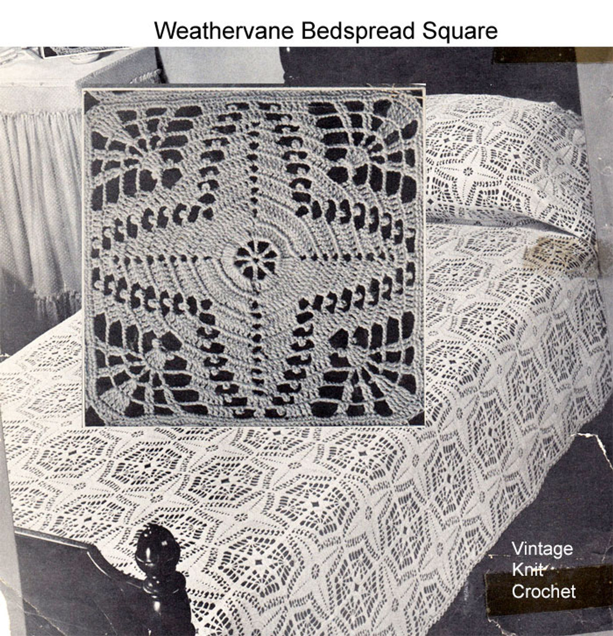 Crochet Weathervane Bedspread Square