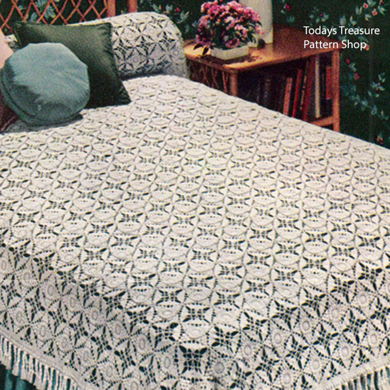 Crocheted California Modern Bedspread Pattern