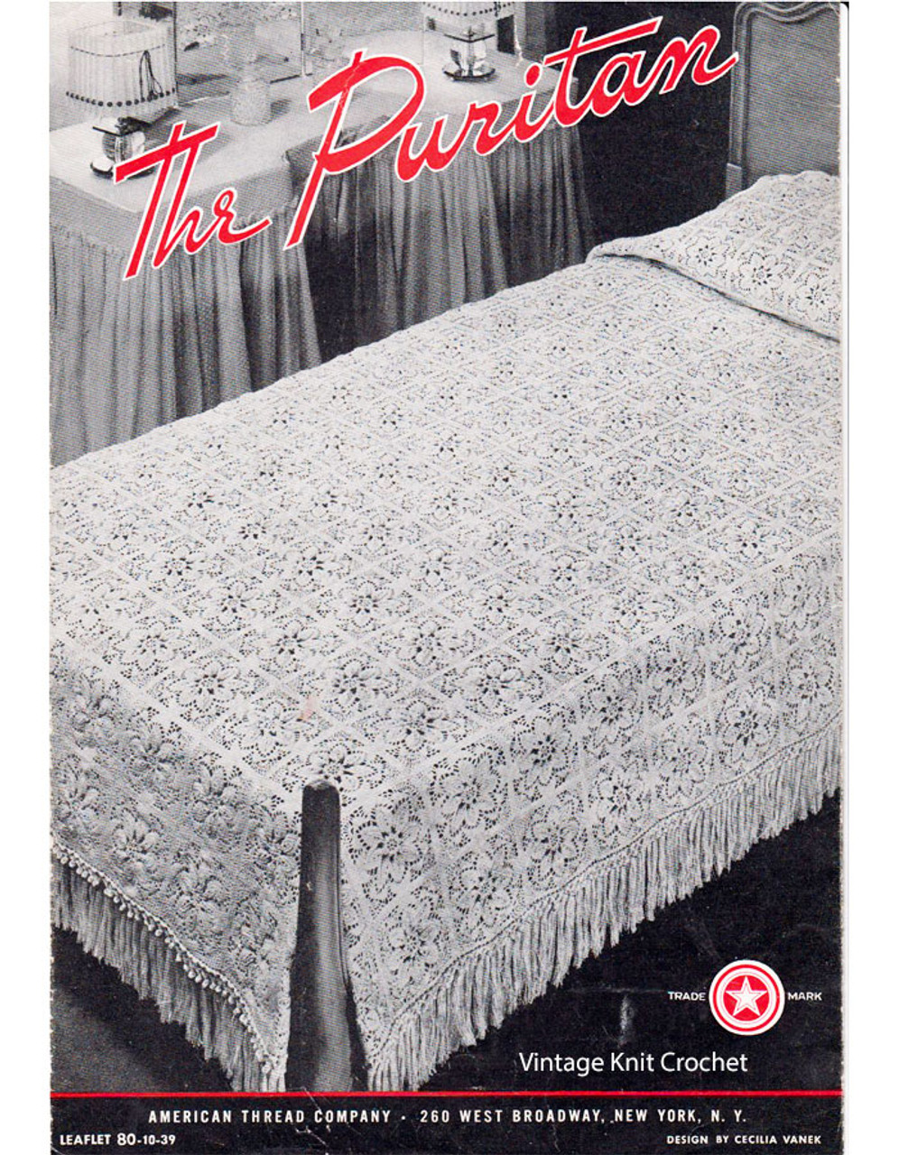 American Thread Leaflet 80-10-29, The Puritan Bedspread