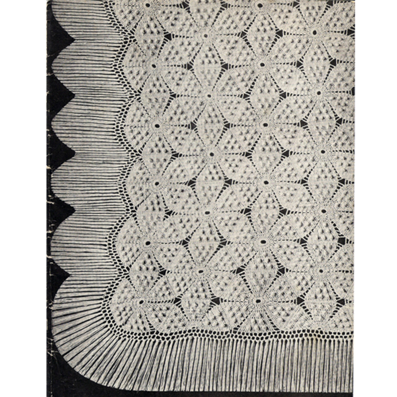 Crochet Swedish Bedspread Pattern, Vintage 1940s