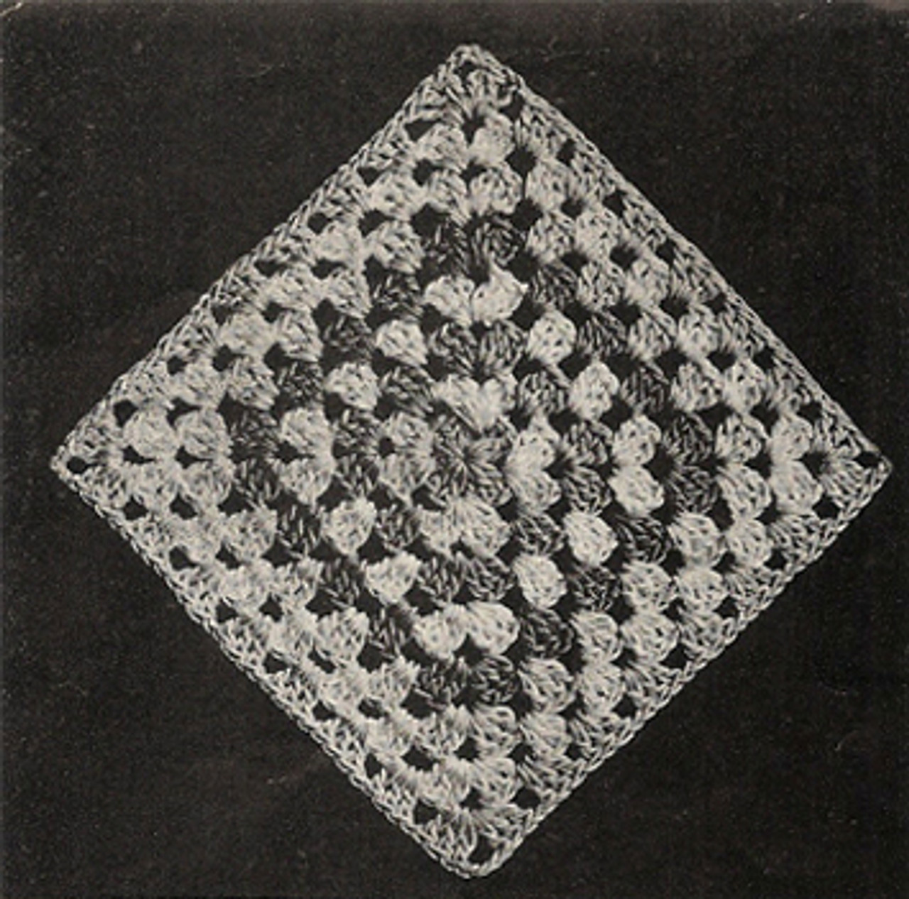 Diamond Crochet Block for Bedspread Pattern No 554