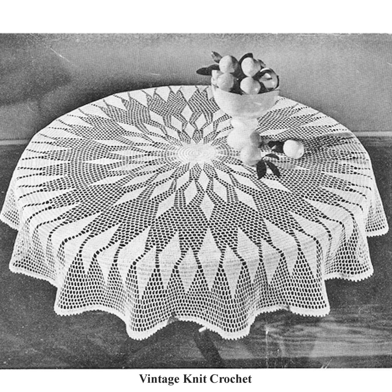 Puritan Crochet Tablecloth Pattern, The Big Round