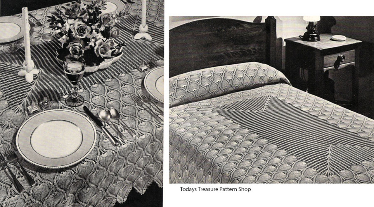 Pineapple Crochet Bedspread Tablecloth Pattern