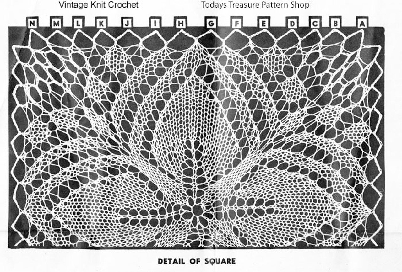 Knitted Bedspread Square Illustration, Alice Brooks 7092