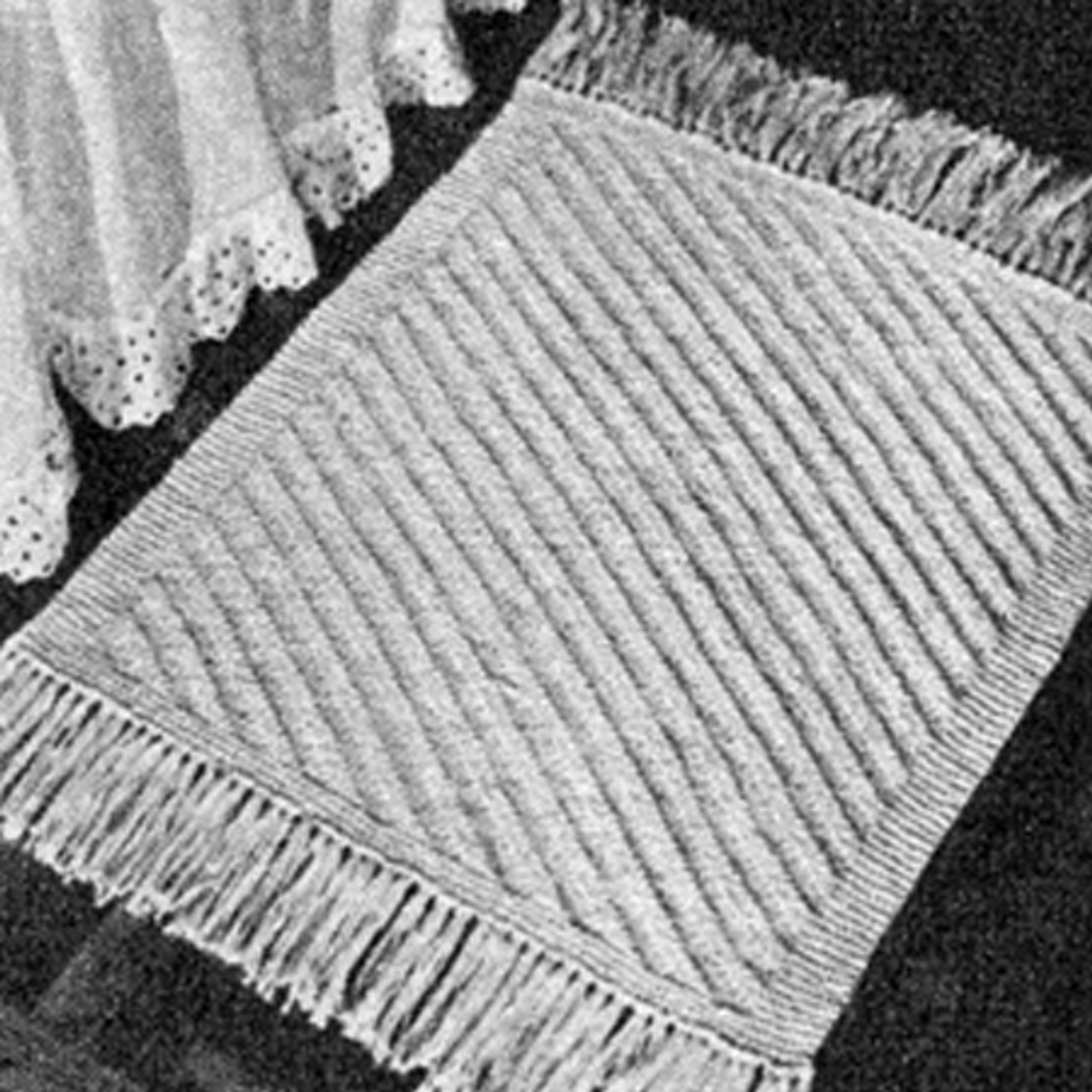 Vintage Rug Knitting Pattern in Diagonal Stitch