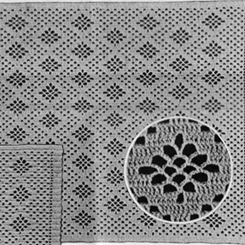 Diamond Mesh Crochet Chair Set Pattern